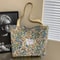 Floral Canvas Shoulder Tote Bag 10