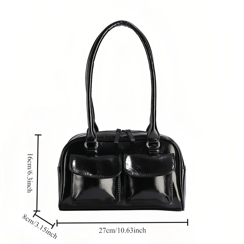 Womens Solid Color Boston Tote Bag 3