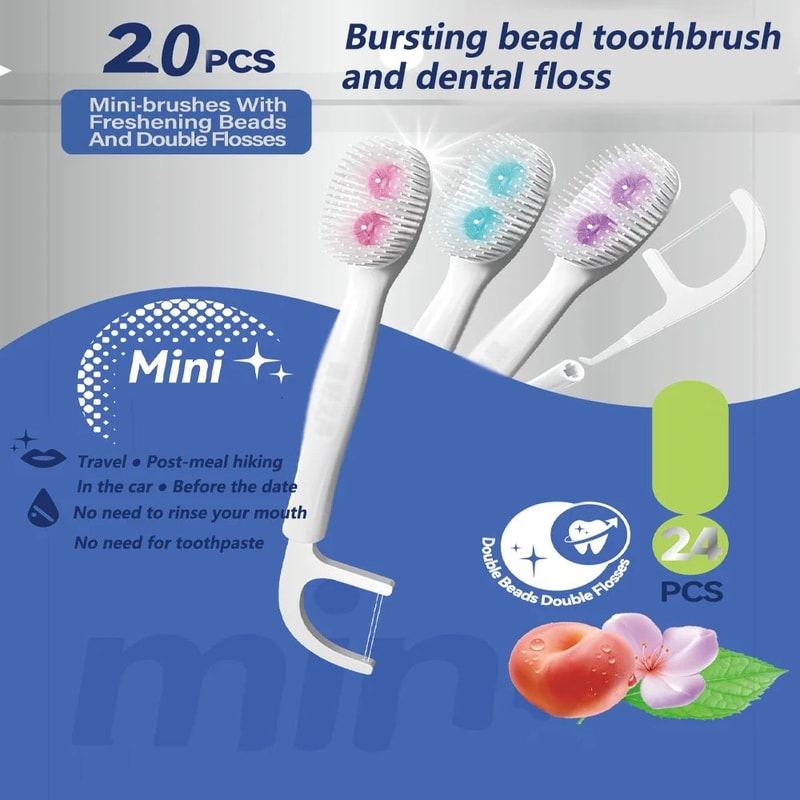 Mini Disposable Bubble Bead Toothbrush 0