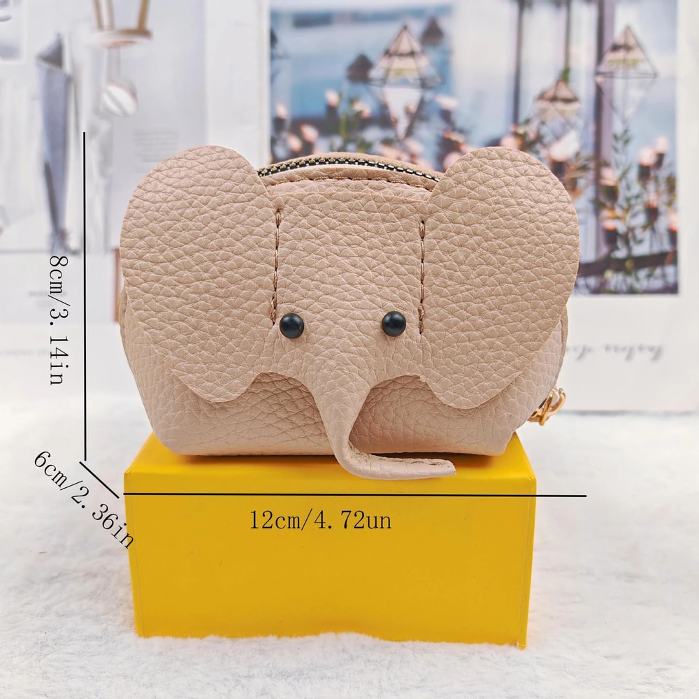 Elephant Leather Coin Purse Pendant 4