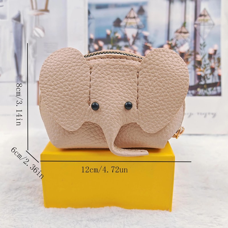Elephant Leather Coin Purse Pendant 4