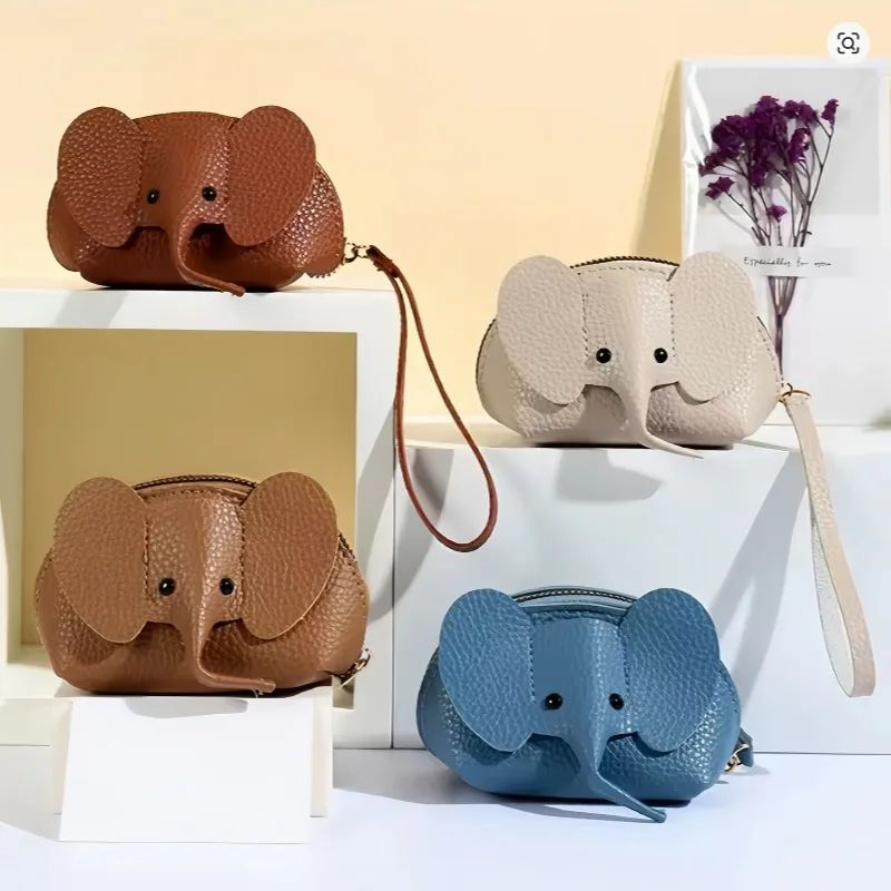 Elephant Leather Coin Purse Pendant 11