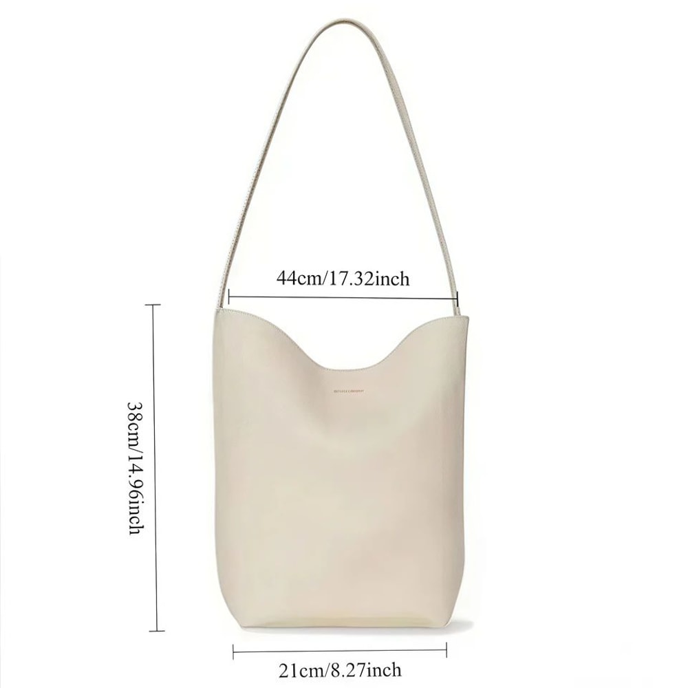 Womens Leather Bucket Tote Bag 2