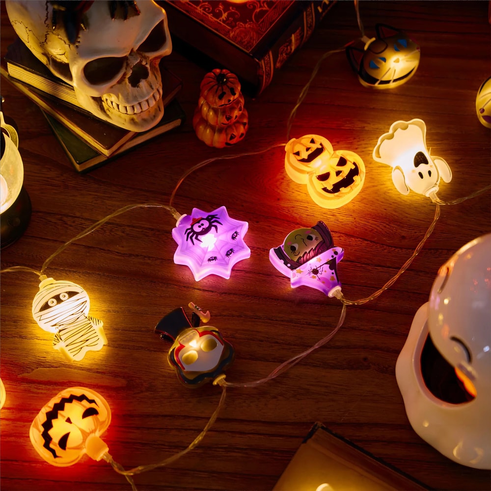 Halloween Pumpkin Bat LED Light String 1