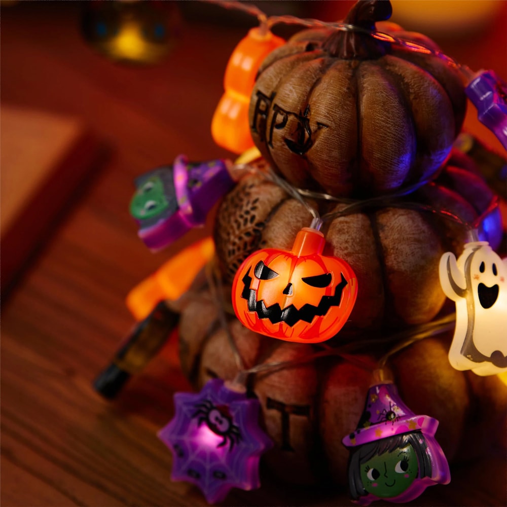Halloween Pumpkin Bat LED Light String 3