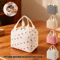 corduroy portable insulated lunch bag