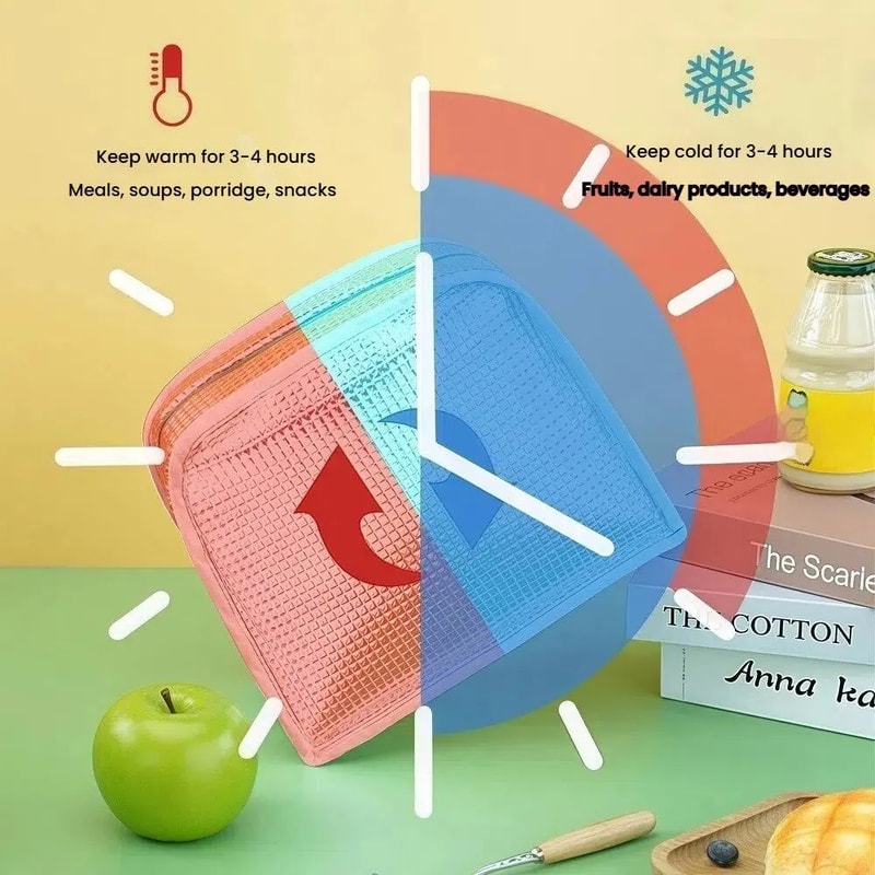 Corduroy Portable Insulated Lunch Bag 4