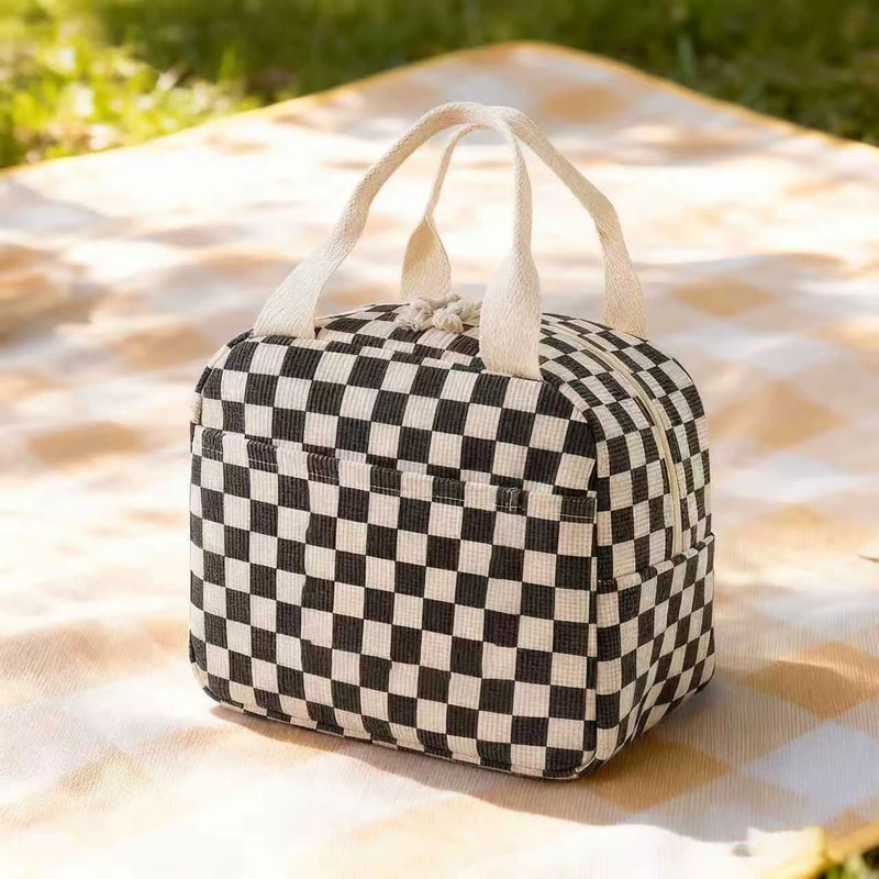 Corduroy Portable Insulated Lunch Bag 13