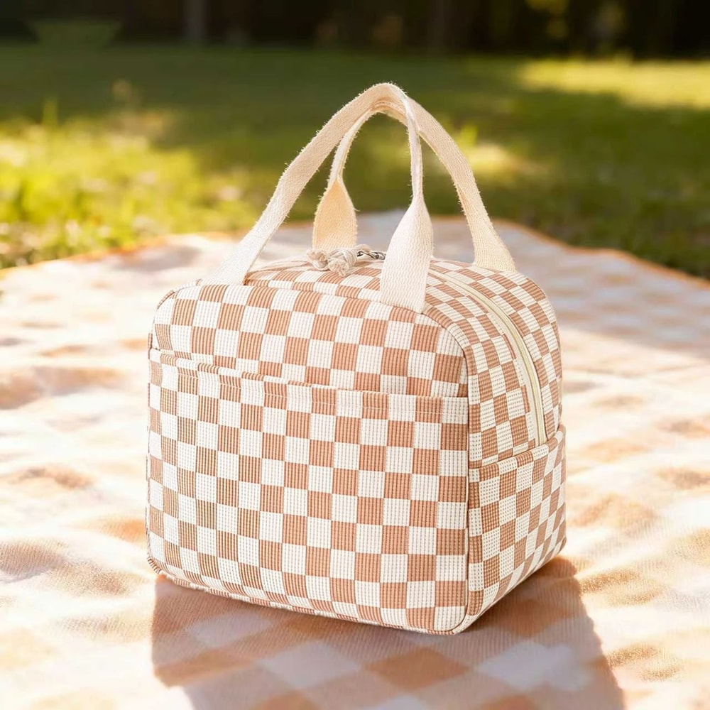 Corduroy Portable Insulated Lunch Bag 14