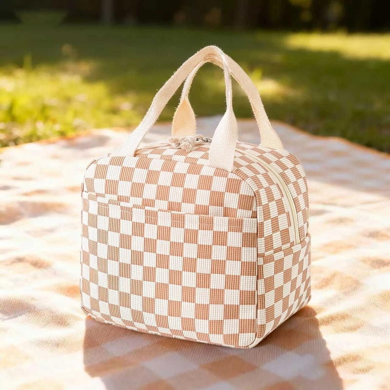 Corduroy Portable Insulated Lunch Bag 14