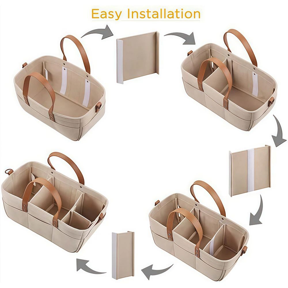 Large Capacity Felt Diaper Tote Bag 2