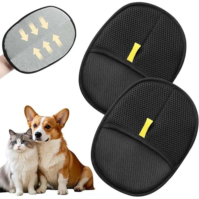 Reusable Pet Hair Removal Glove Brush 0