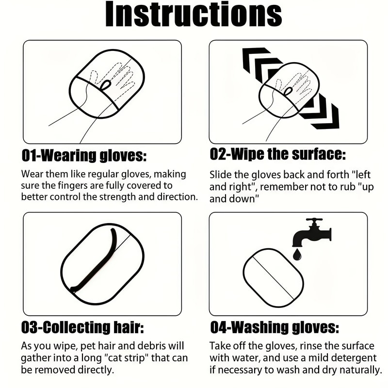 Reusable Pet Hair Removal Glove Brush 7