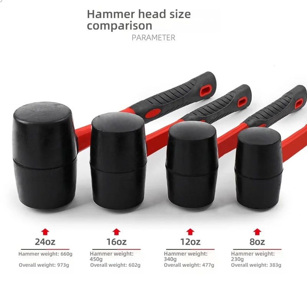 Soft Rubber Hammer With Fiber Handle 3