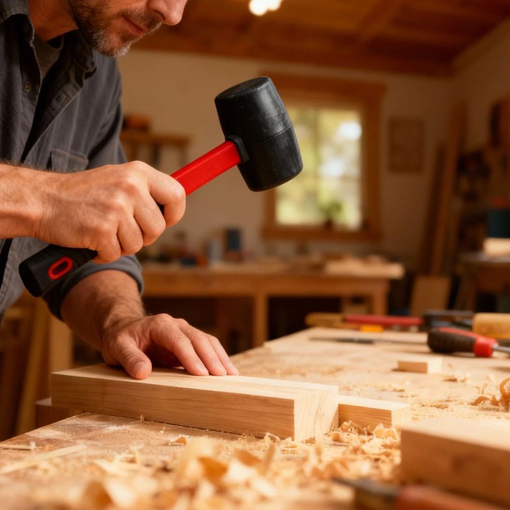 Soft Rubber Hammer With Fiber Handle 4