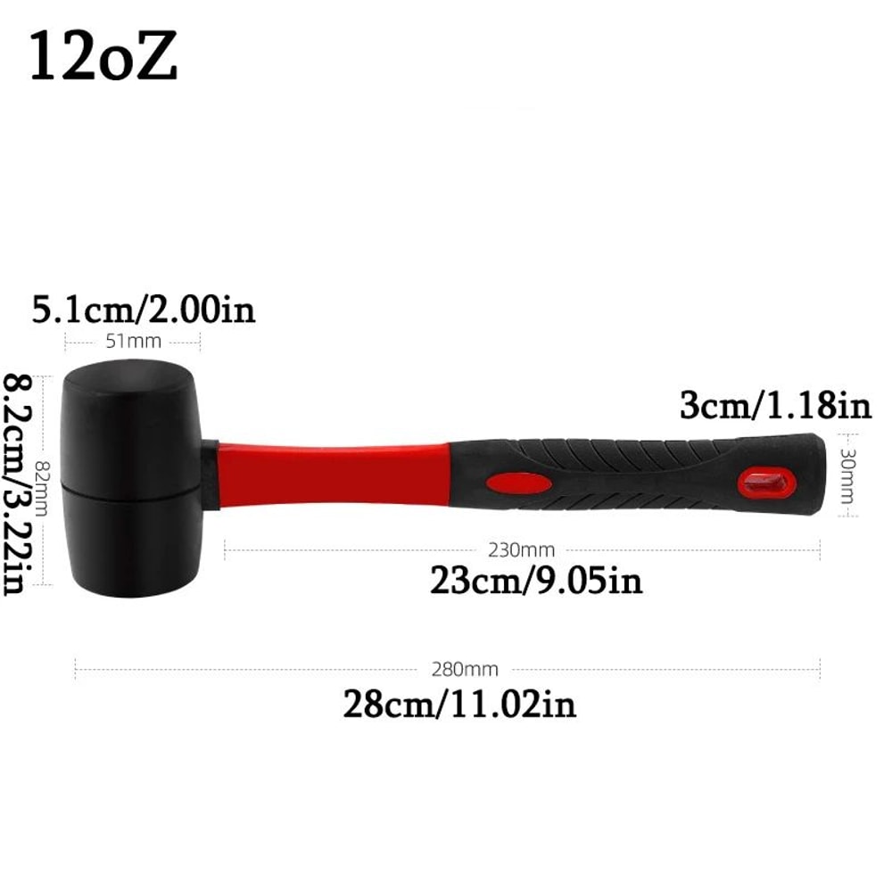 Soft Rubber Hammer With Fiber Handle 7