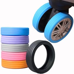silicone luggage wheel protector set