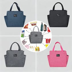 large capacity insulated lunch bag unisex