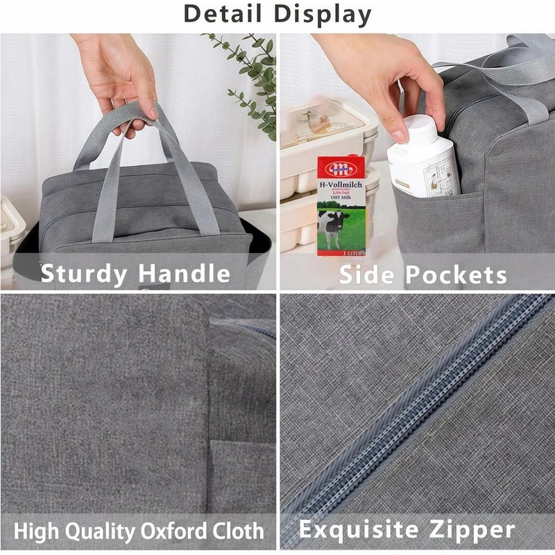 Large Capacity Insulated Lunch Bag Unisex 2