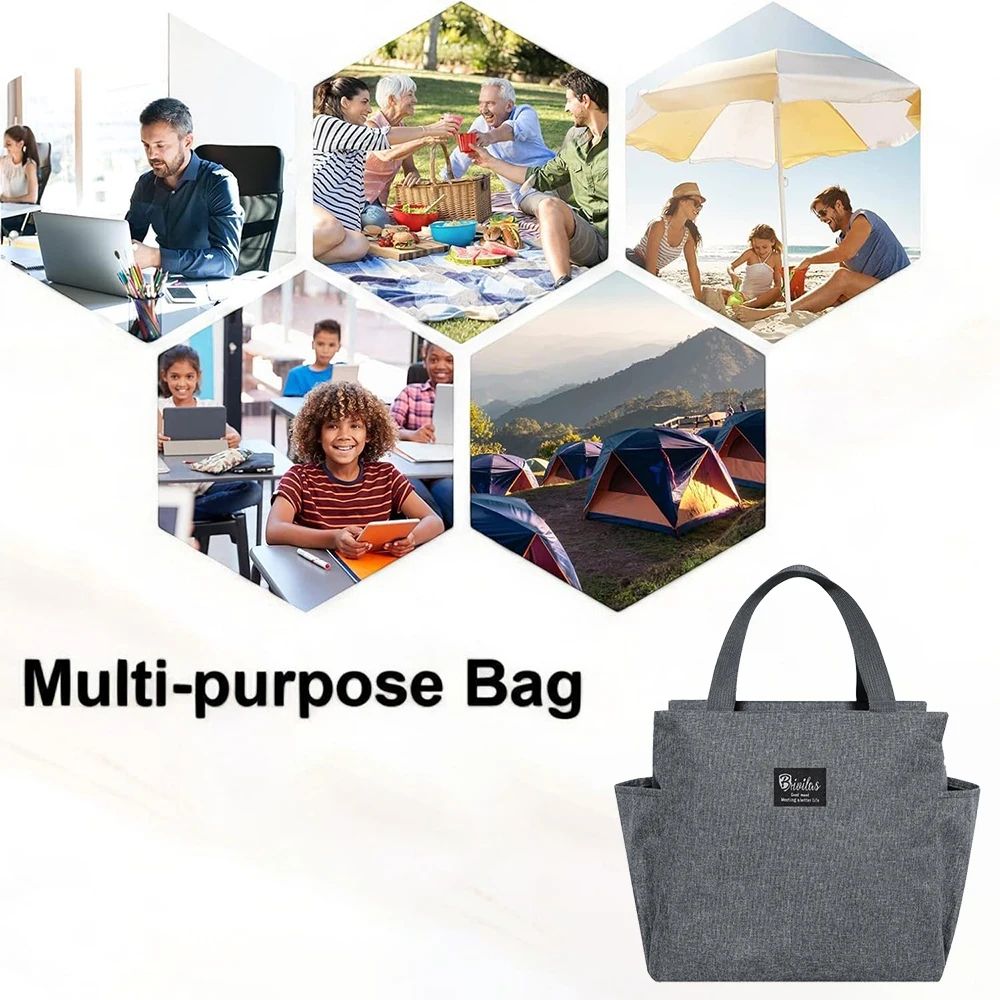 Large Capacity Insulated Lunch Bag Unisex 8