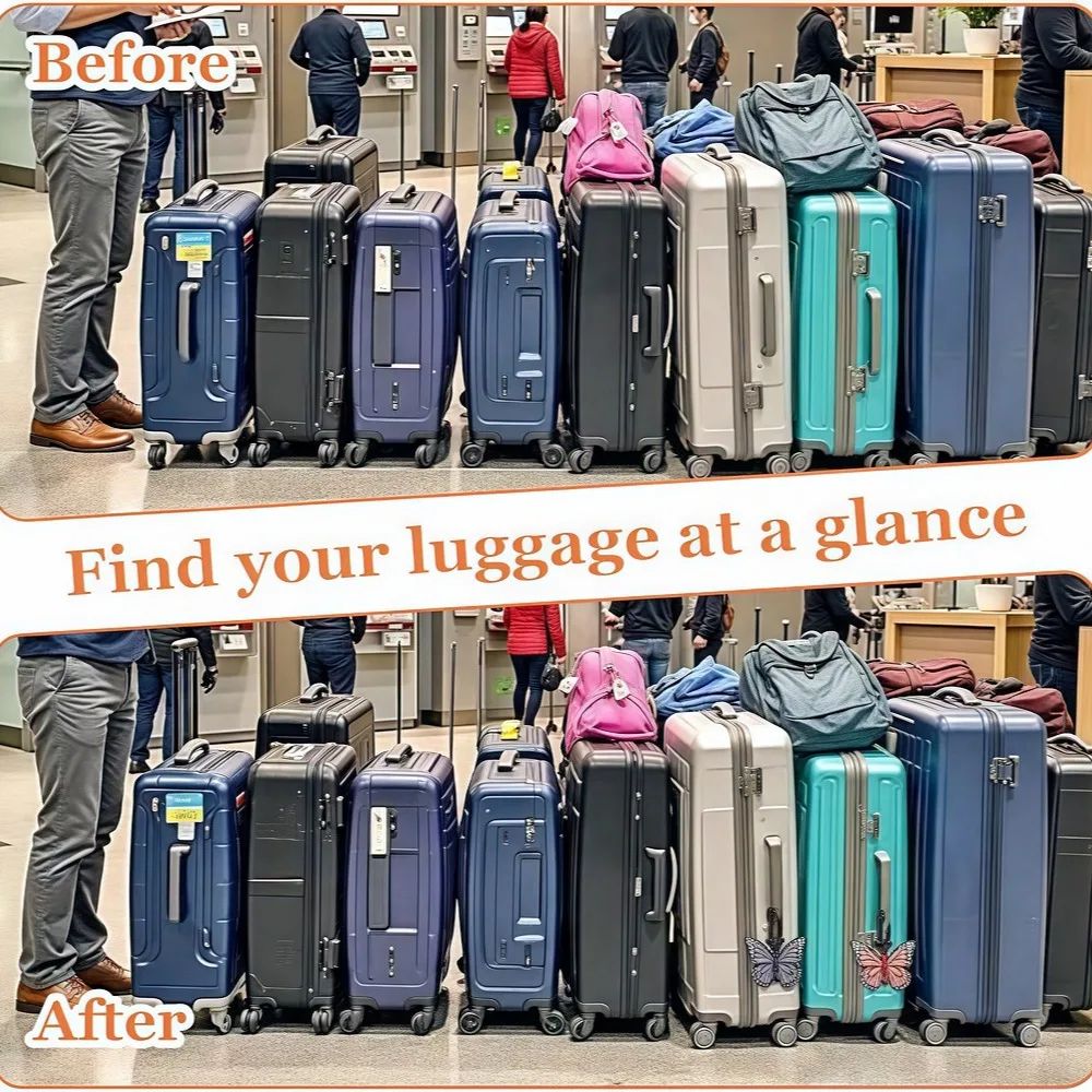 Butterfly Luggage Tag With Strap 6