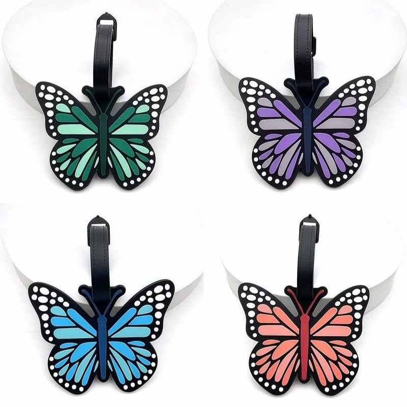 Butterfly Luggage Tag With Strap 7
