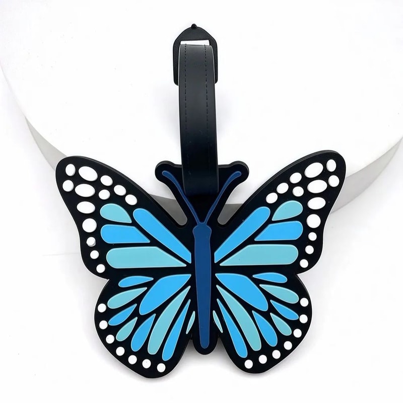 Butterfly Luggage Tag With Strap 11