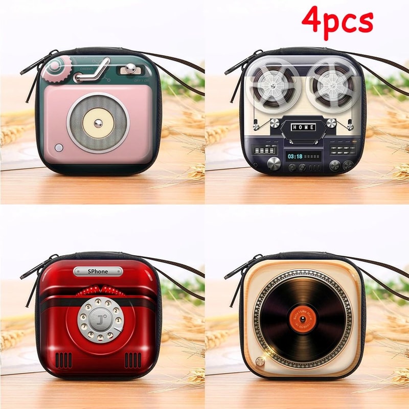 Vintage Cartoon Zipper Coin Wallet 12