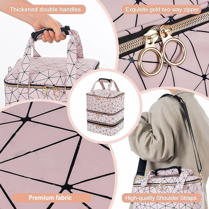 Three Layer Nail Polish Portable Storage Bag 1