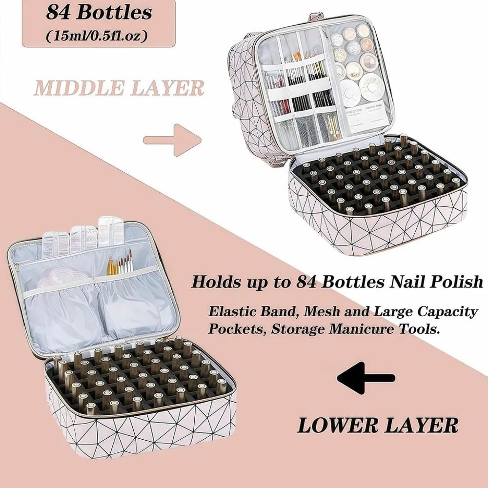 Three Layer Nail Polish Portable Storage Bag 2