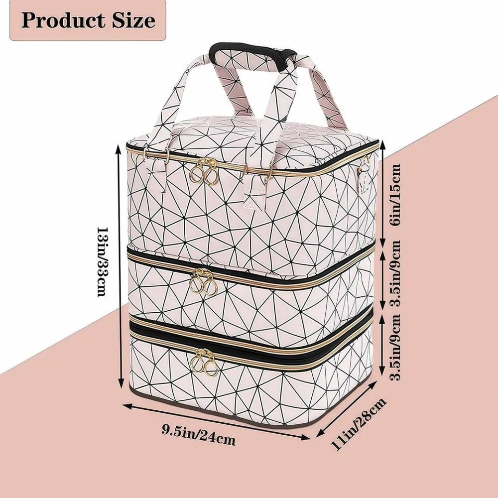 Three Layer Nail Polish Portable Storage Bag 3