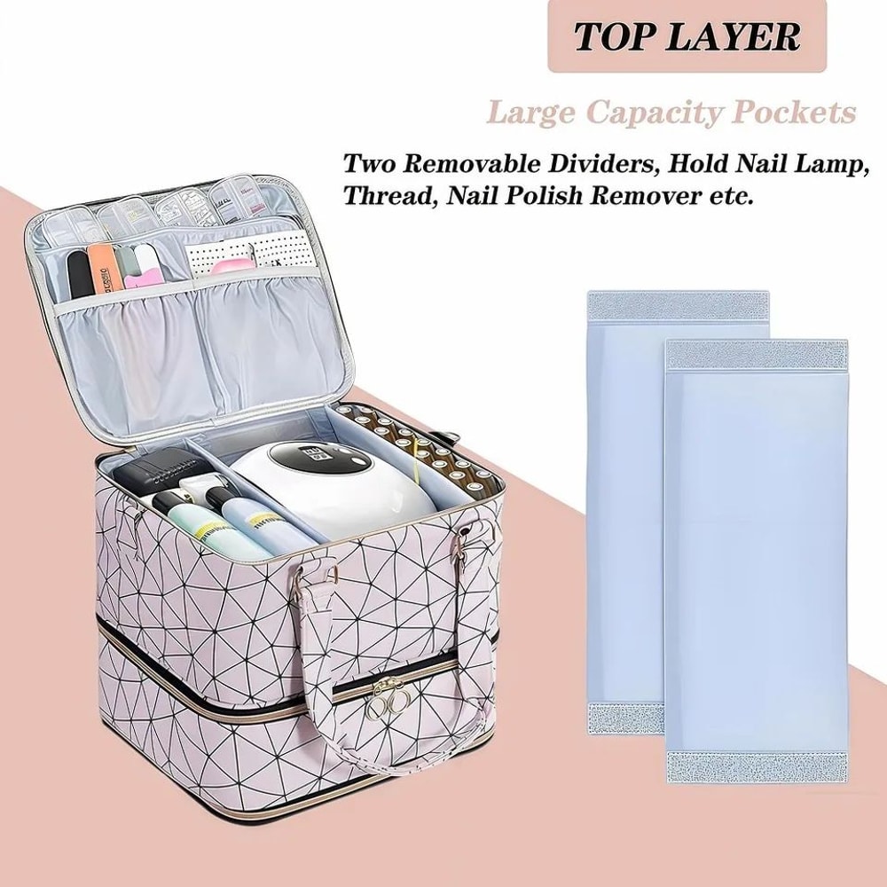 Three Layer Nail Polish Portable Storage Bag 4