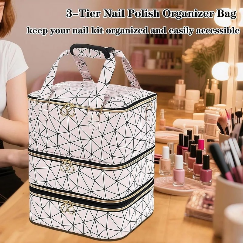 Three Layer Nail Polish Portable Storage Bag 5