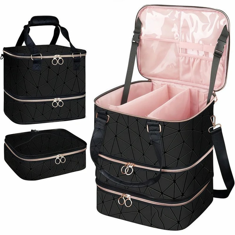 Three Layer Nail Polish Portable Storage Bag 11