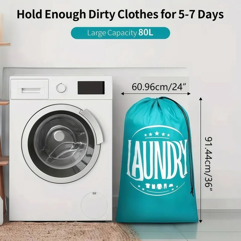Large Capacity Drawstring Laundry Bag 3