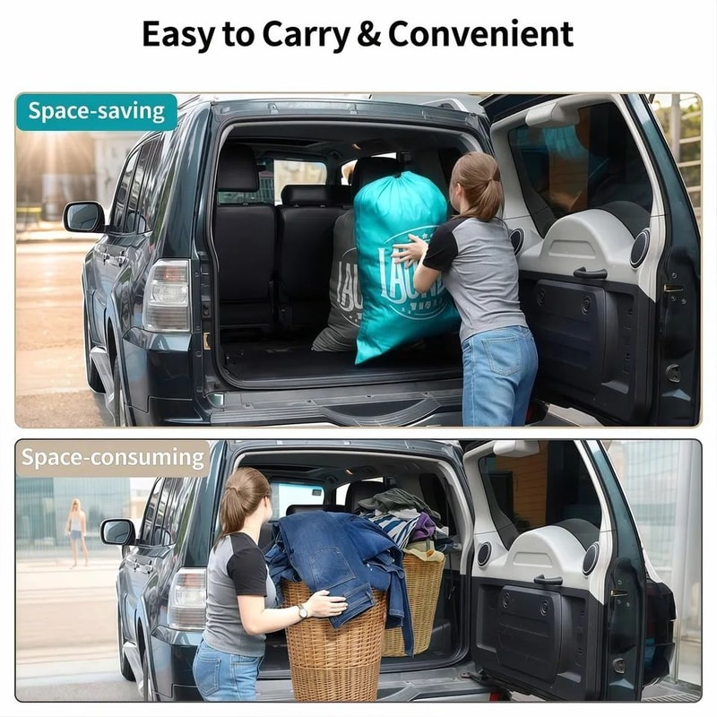 Large Capacity Drawstring Laundry Bag 5