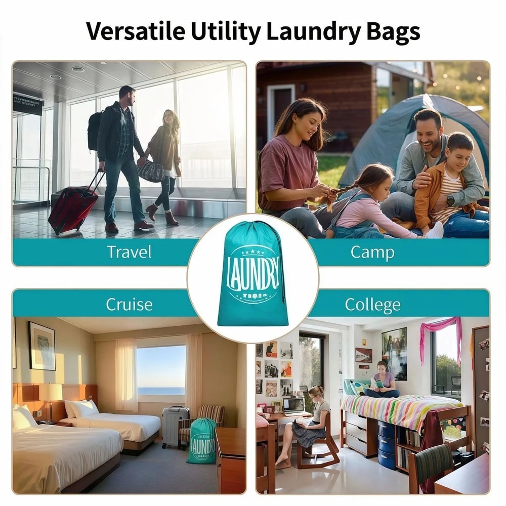 Large Capacity Drawstring Laundry Bag 7