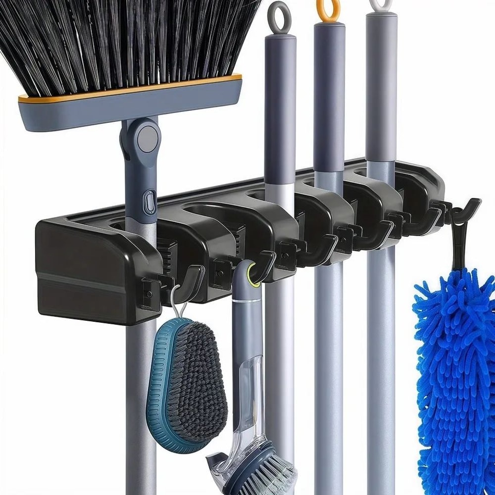 Multifunction Plastic Mop Holder Rack 0