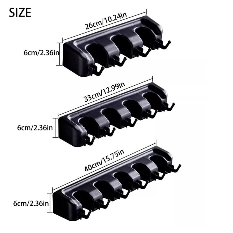 Multifunction Plastic Mop Holder Rack 3