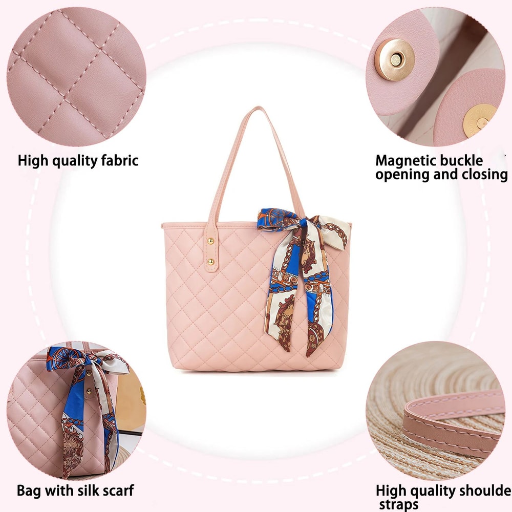 Large Capacity Silk Scarf Handbag 1