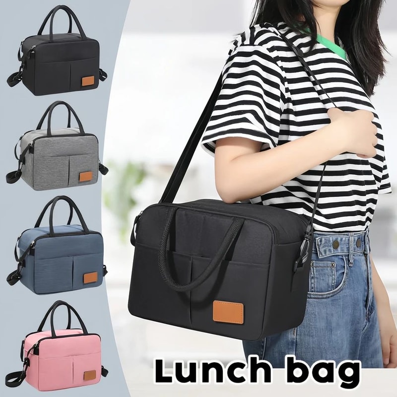 Insulated Oxford Cloth Bento Lunch Bag 0