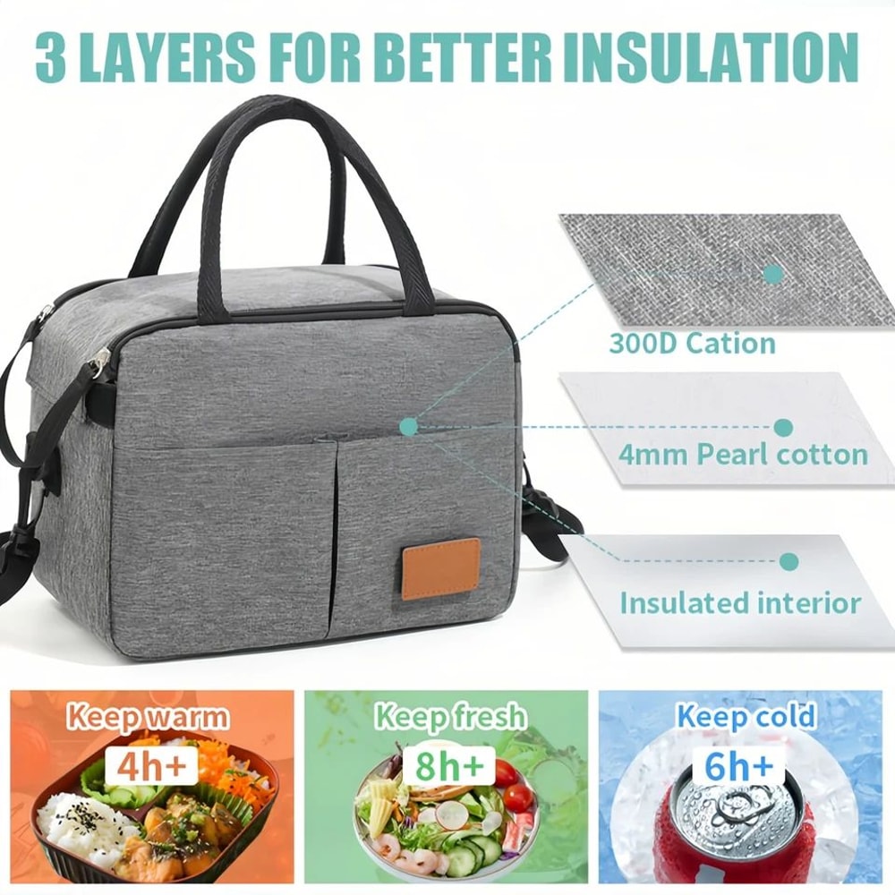Insulated Oxford Cloth Bento Lunch Bag 3