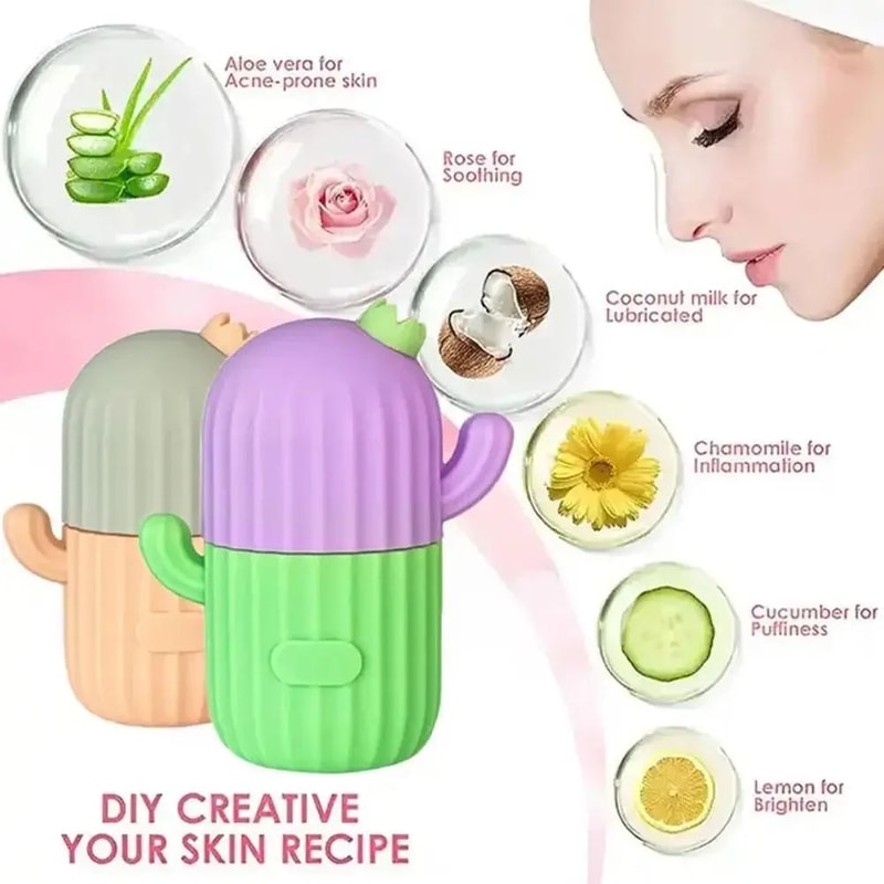 Cactus Ice Facial Roller Massager 7