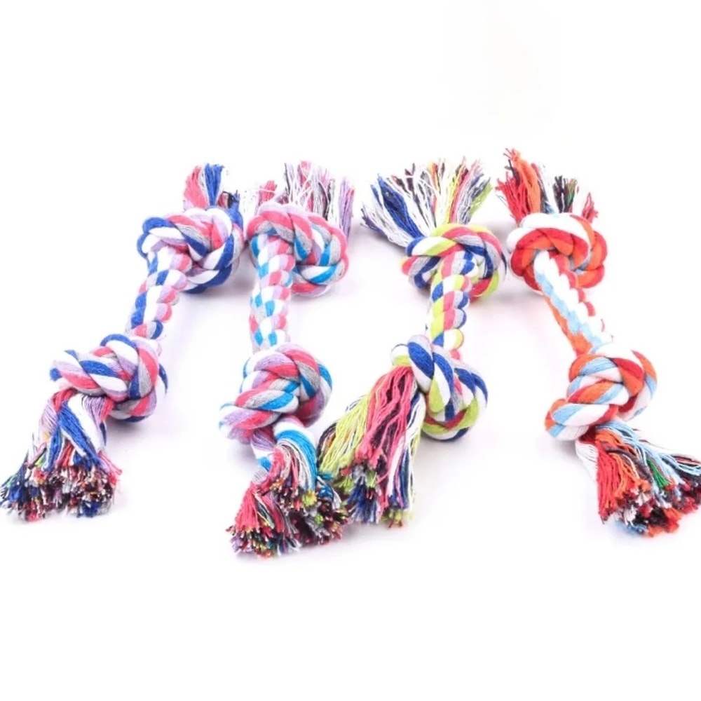 20 Pieces Cotton Rope Dog Chew Toy Set 6