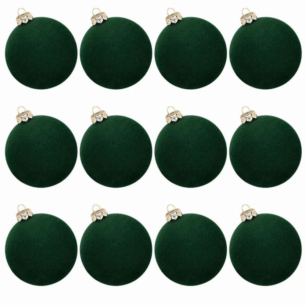 Velvet Christmas Tree Ball Ornament Set 0