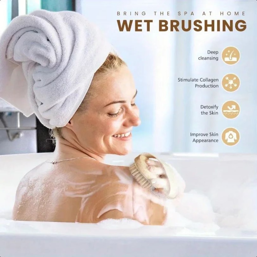 2 In 1 Natural Bristle Body Brush 3