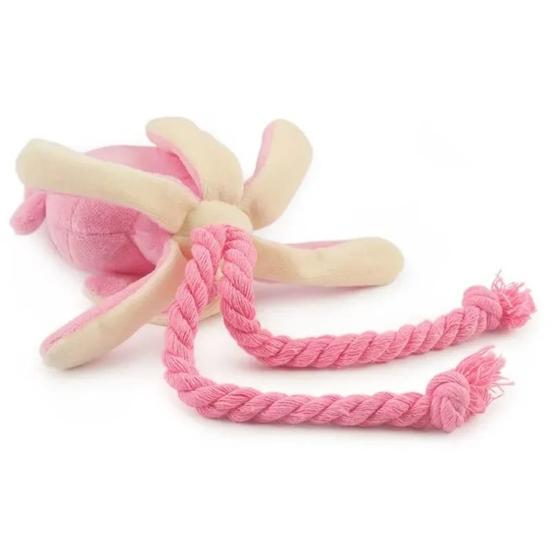 Pink Squid Puppy Chew Rope Plush Toy 3