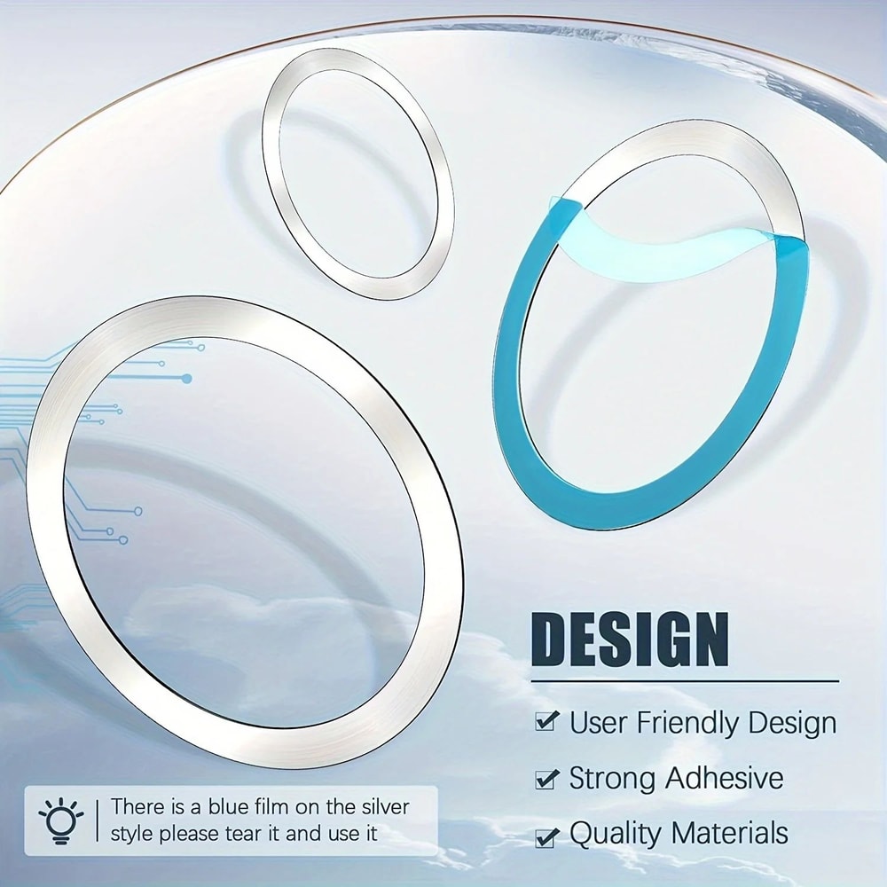 Magnetic Charging Ring Adhesive Plates Set 1