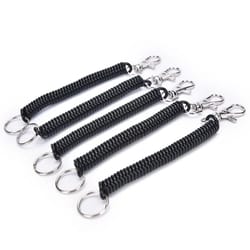 retractable coil keychain set