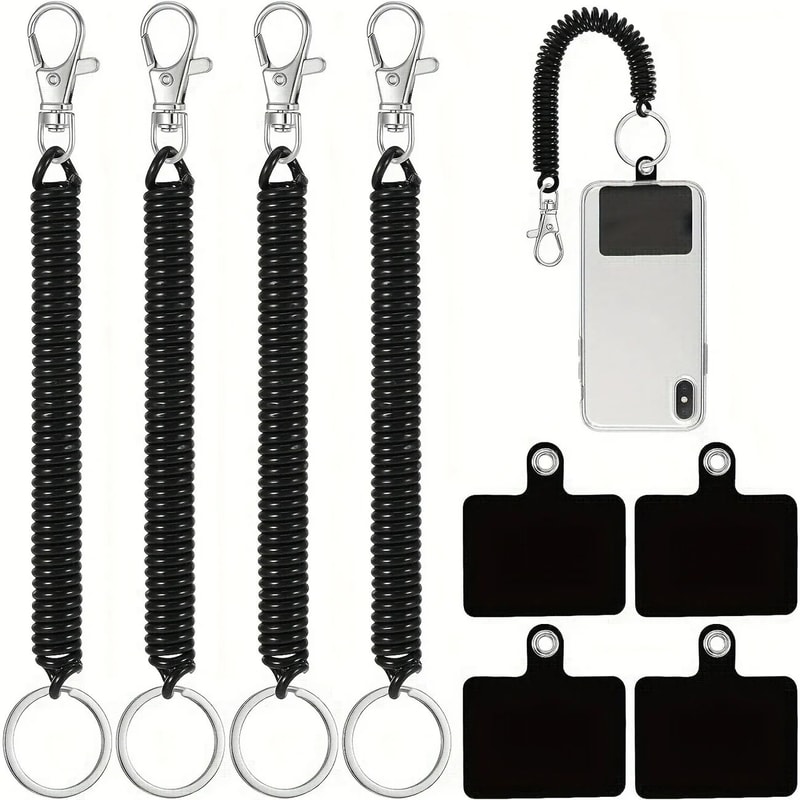 Retractable Coil Keychain Set 6